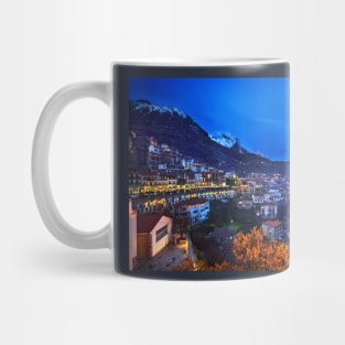 Night falling in Arachova & Parnassos mountain Mug